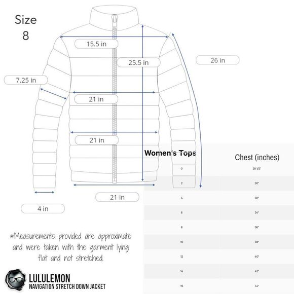 LULULEMON NAVIGATION STRETCH DOWN PUFFER JACKET IN SPICED BRONZE WOMEN’S SIZE 8 - Picture 16 of 16